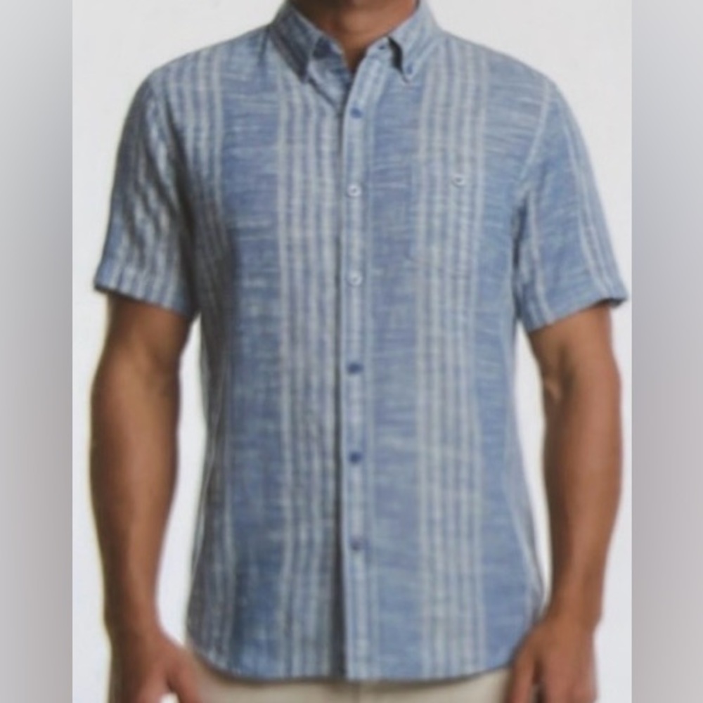 Men's Linen Shirt Weatherproof Vintage Size S
